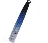 LYVQZPWLRtejido de color, Cola de caballo trenzada de boxeo con degradado sintético for niñas con bandas elásticas for el cabello, accesorios for el cabello, peluca, diadema, postizo(C20)
