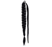 LYVQZPWLRtejido de color, Extensión de cabello sintético liso de 20 pulgadas de largo, cola de pez trenzada con cordón, cola de caballo rubia for mujeres(1B 20Inch 60g)