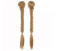 LYVQZPWLRtejido de color, Extensión de cabello sintético trenzado con cola de pez y cordón for mujer, con clip y cola de caballo(SL66 27)