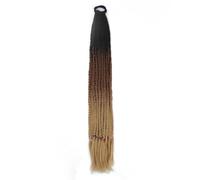 LYVQZPWLRtejido de color, Extensión de cabello sintético trenzado for cola de caballo, color arcoíris, con bandas elásticas for niña.(Q37C14)