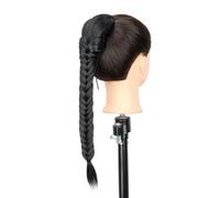 LYVQZPWLRtejido de color, Extensiones de cabello sintético de 16 pulgadas con cola de caballo y cordón ajustable for mujer.(1B)