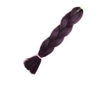 LYVQZPWLRtejido de color, Extensiones de cabello sintético de 24 pulgadas for trenzas, color azul y morado, for trenzas de crochet.(24inches850K)