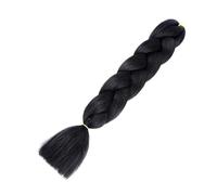 LYVQZPWLRtejido de color, Extensiones de cabello trenzado sintético preestirado de 24 pulgadas for trenzas africanas(A1)