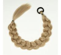 LYVQZPWLRtejido de color, Extensiones de cola de caballo sintéticas largas y retorcidas con gomas elásticas de 61 cm for uso diario.(22,34inches)