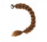 LYVQZPWLRtejido de color, Extensiones de cola de caballo trenzada sintética larga de 24 pulgadas for mujer, color negro y marrón, con cuerda for el cabello, fibra de alta temperatura.(W101630)