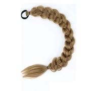 LYVQZPWLRtejido de color, Extensiones de cola de caballo trenzada sintética larga de 24 pulgadas for mujer, color negro y marrón, con cuerda for el cabello, fibra de alta temperatura.(W101627)