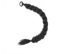 LYVQZPWLRtejido de color, Extensiones de cola de caballo trenzada sintética larga de 24 pulgadas for mujer, color negro y marrón, con cuerda for el cabello, fibra de alta temperatura.(W10161)