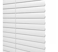 LYVQZPWLRVentanas de Venecia, Persianas opacas for cocina, enrollables en blanco mate, con láminas de 2,5 cm y orificios ocultos.(115x150m)
