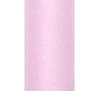 Lywedd Cinta decorativa de tul, 15 cm x 9 m, cinta de regalo, lazo para regalos, color rosa claro