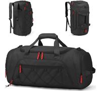 Lyweem Bolsa de deporte para hombre con compartimento para zapatos, 40 L, bolsa de viaje impermeable, Negro mejorado, duffle bag 22 Inches, Gimnasio, deportes, fitness, entrenamiento, entrenamiento,