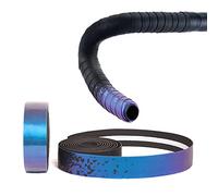 Lywencom Cinta para manillar de bicicleta, cómoda antideslizante, transpirable, delicada y suave, con 2 tapones de barra, para barra de ciclismo, con 2 cintas (degradado azul-violeta)