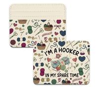 Lywjyb Birdgot Crochet Gift I'm a Hooker In My Spare Time - Tarjetero para amantes de ganchillo, Soporte para Hooker, Casual