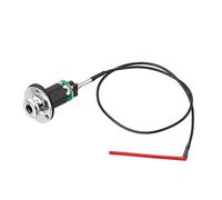 lyws 1/4 "End Pin Jack cromo w/rojo bajo Saddle Piezo Pickup para Ukulele