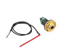 lyws 1/4 "End Pin Jack dorado w/rojo bajo Saddle Piezo Pickup para Ukulele