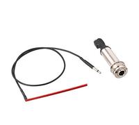 lyws 1/4 "latón Mono End Pin Jack W/rojo Piezo Pickup para Guitarra Acústica