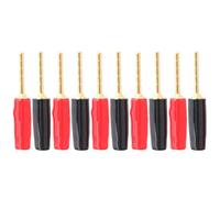 LYWS 10 conectores chapados en oro de 2 mm para bocina, conectores tipo banana
