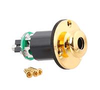 lyws acústica guitarra Fin Pin Jack Socket 2,5 mm en a 1/4 "6.35 mm Out w/tornillos Golden