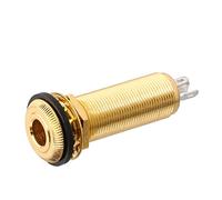 LYWS - Conector jack de salida para bajo de guitarra (1/4", mono cobre), dorado