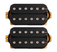 lyws Hexbucker Humbucker Pickups para Guitarra Eléctrica Cuello y puente, Black-C
