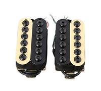 LYWS Imán de cerámica para guitarra eléctrica Humbucker cuello y puente estilo Invader (marfil + negro)