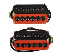 LYWS Imán de cerámica para guitarra eléctrica Humbucker cuello y puente estilo Invader (negro+rojo)