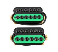 LYWS Imán de cerámica para guitarra eléctrica Humbucker cuello y puente estilo Invader (verde+negro)