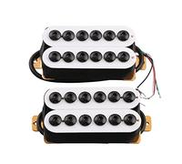 LYWS Imán de cerámica para guitarra eléctrica Humbucker Neck & Bridge Invader Style (blanco)
