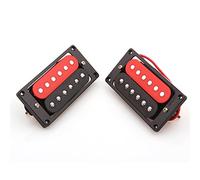 LYWS Juego de 2 pastillas para guitarra eléctrica Humbucker con doble bobina y pastilla de puente (negro y rojo)