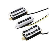 LYWS Juego de pastillas Humbucker para guitarra, posición media/puente (blanco)
