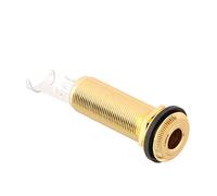 LYWS Mono 1/4" cilindro con clip de alambre endpin salida Jack para guitarra y bajo, dorado