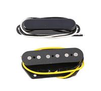 lyws pastilla para guitarra eléctrica Cuello y puente Pickup Alnico 5 imán para Tele estilo, negro