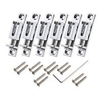 LYWSMSK 6 piezas de puente de guitarra individual para guitarra, caja de cigarros (cromado)