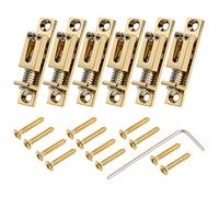 LYWSMSK 6 piezas de puente de guitarra individual para guitarra, caja de cigarros, guitarra (dorado)
