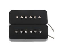 LYWSMSK Alnico 5 SoapBar P90 P-90 - Juego de pastilla para guitarra eléctrica y puente (negro)