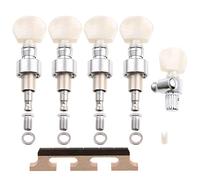 LYWSMSK Banjo Machine Head Tuning Clavijas & Puente de arce de ébano y tuerca de hueso de quinta cuerda para banjo de 5 cuerdas