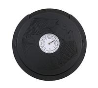LYWSMSK Cubierta de agujero de sonido para guitarra acústica con higrómetro para guitarra de 99-102 mm de diámetro (negro)