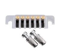LYWSMSK Guitarra eléctrica TP-6 estilo puente barra vintage de los años 70 para guitarra eléctrica LP Les Paul/SG/ES, cromo