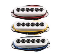 LYWSMSK Juego de pastillas Humbucker de guitarra estilo invasor, 3 piezas, cuello y medio y puente N/M/B (SSS, blanco)