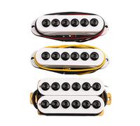 LYWSMSK Juego de pastillas Humbucker de guitarra estilo invasor, 3 piezas, cuello y medio y puente N/M/B (SSH, blanco)