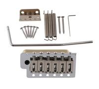 LYWSMSK Juego de puente de trémolo de guitarra de 6 puntos de 52,5 mm, bloque de latón de tamaño completo, sillín de aleación de zinc para guitarra eléctrica ST Start