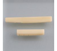 LYWSMSK Juego de tuercas y sillín de guitarra acústica sin blanquear compatible con guitarra acústica YMH FG de 43 mm/75 mm