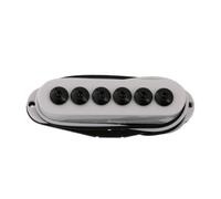 LYWSMSK Pastilla de guitarra eléctrica estilo Invader de bobina única, color blanco