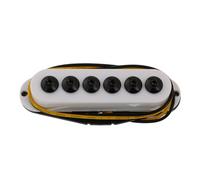 LYWSMSK Pastilla de guitarra eléctrica estilo Invader de bobina única, color blanco
