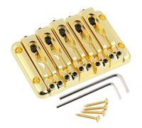 LYWSMSK Puente de bajo de 5 cuerdas con sillín ajustable independiente BB285 (dorado)