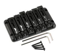 LYWSMSK Puente de bajo de 6 cuerdas con sillines ajustables independientes a través del cuerpo (negro)