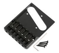 LYWSMSK Puente de guitarra de latón asimétrico resistente de 54 mm (2-1/8 pulgadas) para guitarra eléctrica estilo Tele (negro)