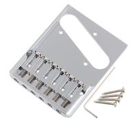 LYWSMSK Puente de guitarra de latón asimétrico resistente de 54 mm para guitarra eléctrica estilo Tele (cromado)