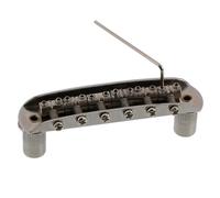 LYWSMSK Reemplazo de puente de sillín de guitarra cromado de 6 cuerdas para Mustang Jaguar/Jazznaster piezas de guitarra