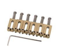 LYWSMSK Sillín de latón macizo para puente de guitarra, 10,5 mm, espaciado de cuerdas para Stratocaster/Telecaster