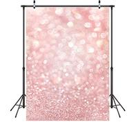 LYWYGG 5X7FT Telón de Fondo del Día de San Valentín Fondo de Bokeh Rosado Arte de la Tela Telón de Fondo recién Nacido Niños Fotografía Accesorios Foto Fondo Baby Shower Foto CP-126